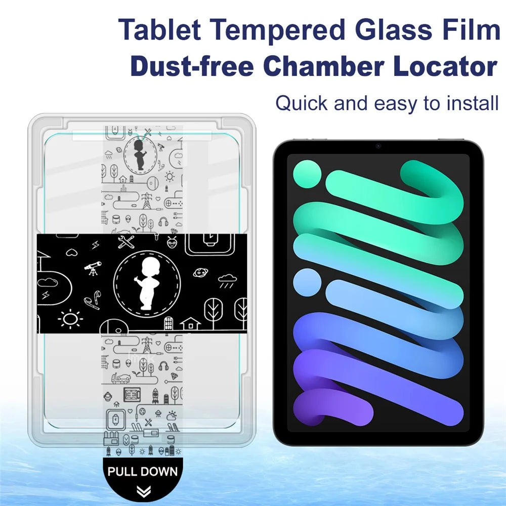 IMAK For iPad mini (2024)  /  (2021) Tempered Glass Full Screen Protector with Dust-free Installation Tool - Transparent - 2