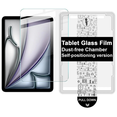IMAK For iPad Air 11 (2025) Tempered Glass Full Screen Protector with Dust-free Installation Tool - Transparent - 1