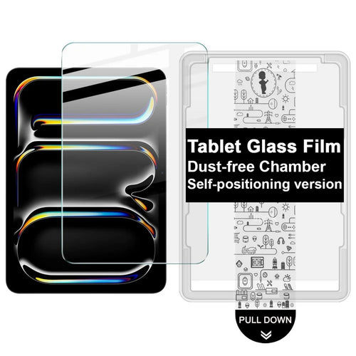 IMAK For iPad Pro 13 (2025)  /  (2024) Tempered Glass Full Screen Protector with Dust-free Installation Tool - Transparent - 1