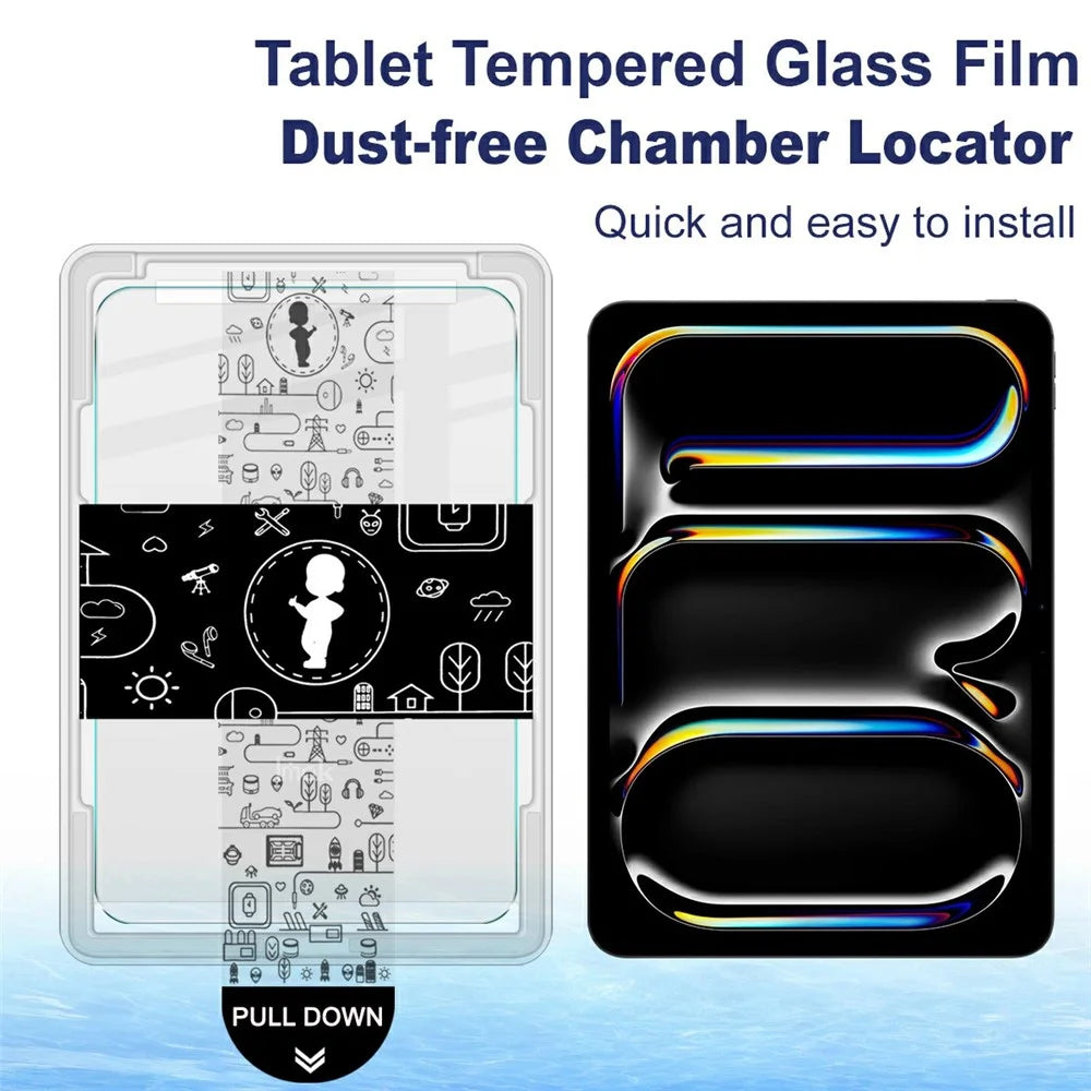 IMAK For iPad Pro 13 (2025)  /  (2024) Tempered Glass Full Screen Protector with Dust-free Installation Tool - Transparent - 3