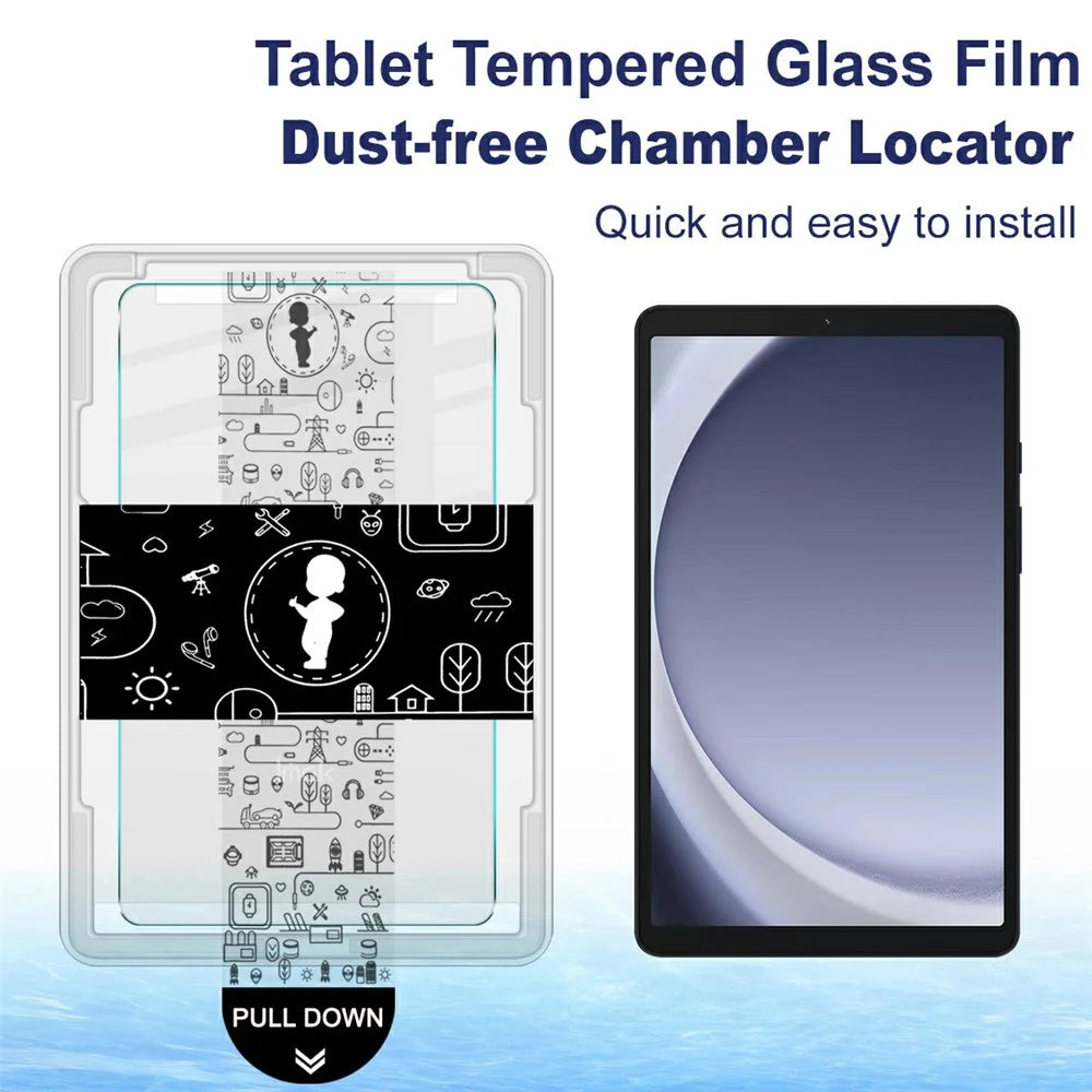 IMAK For Samsung Galaxy Tab A9 Tempered Glass Full Screen Protector with Dust-free Installation Tool - Transparent - 3