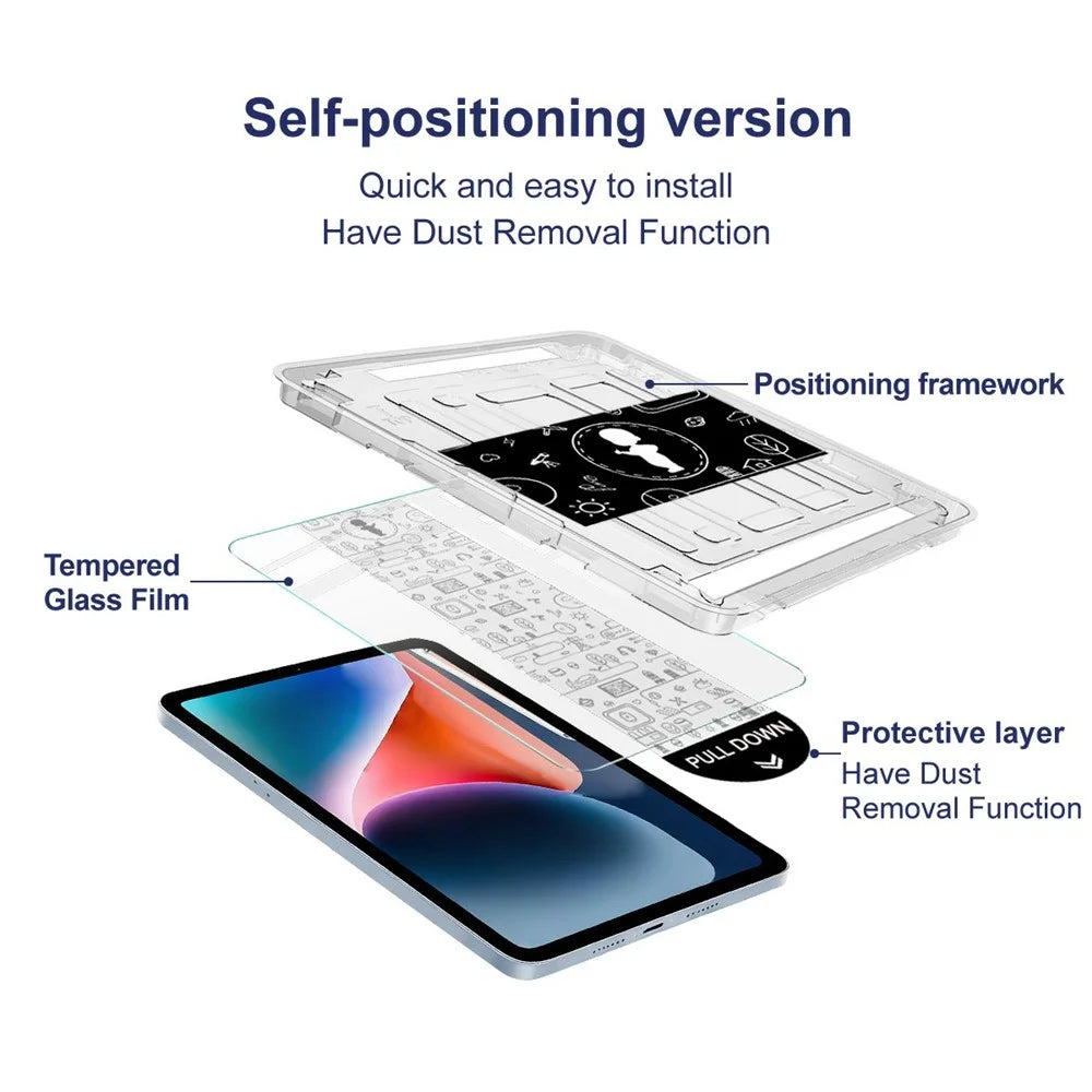 IMAK For Samsung Galaxy Tab A9+ Tempered Glass Full Screen Protector with Dust-free Installation Tool - Transparent - 7