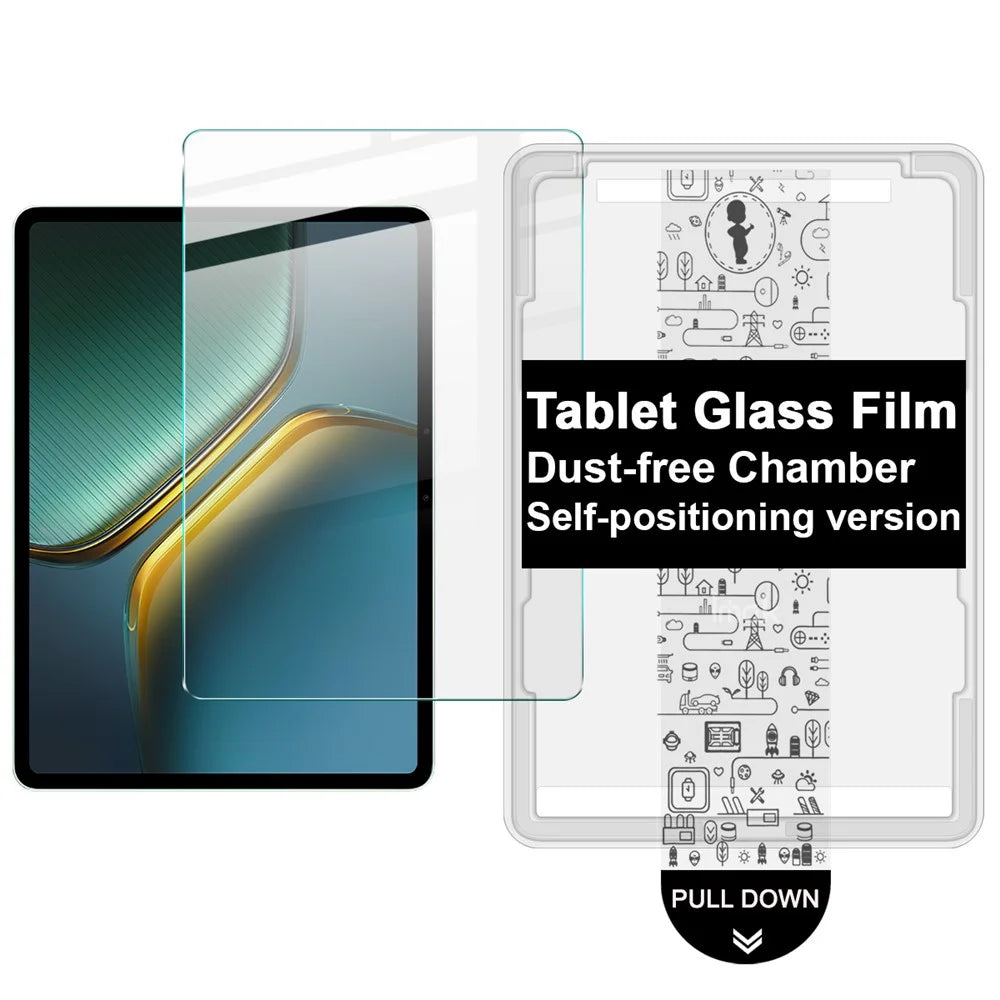 IMAK For vivo IQOO Pad5  /  Pad5e  /  iQOO Pad2 Tempered Glass Full Screen Protector with Dust-free Installation Tool - Transparent - 1