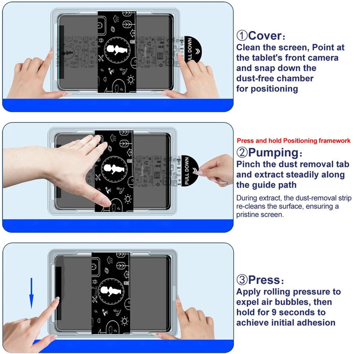 IMAK For Oppo Pad SE Tempered Glass Full Screen Protector with Dust-free Installation Tool - Transparent - 7