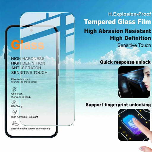 IMAK H Series For Nothing Phone (4a) Screen Protector Tempered Glass Film (Not Complete Coverage) (Fingerprint Unlock) - Transparent - 2