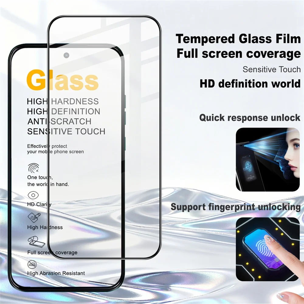 IMAK Pro+ Series Screen Protector For Motorola Moto G87 5G / G77 5G / G67 5G / G Max 5G Full Coverage Tempered Glass Film (Fingerprint Unlock) - Transparent - 2