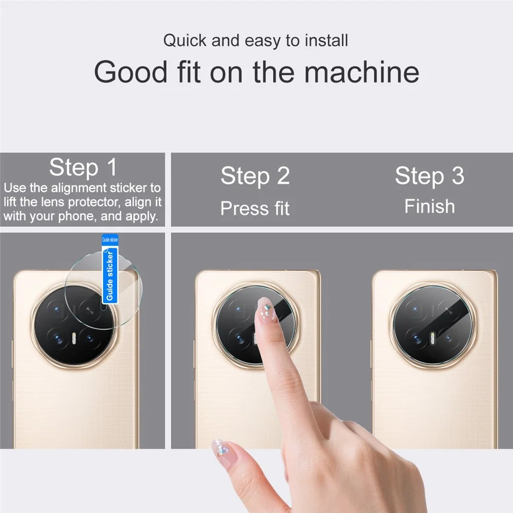 IMAK For Honor Magic V6 5G Camera Lens Protector Slim Tempered Glass Full Coverage Lens Film - Transparent - 6