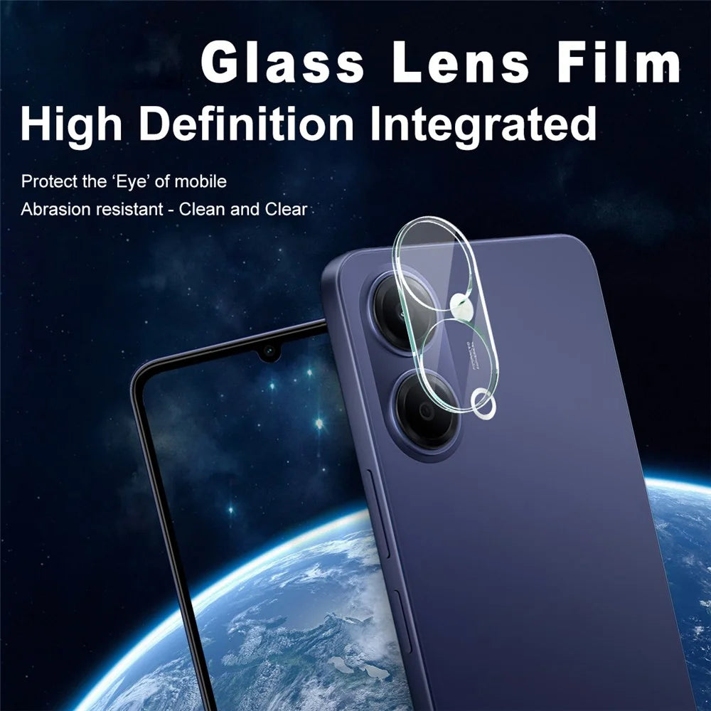 IMAK For vivo Y05 4G Tempered Glass Full Cover Camera Lens Protector + Acrylic Lens Cap - Transparent - 2