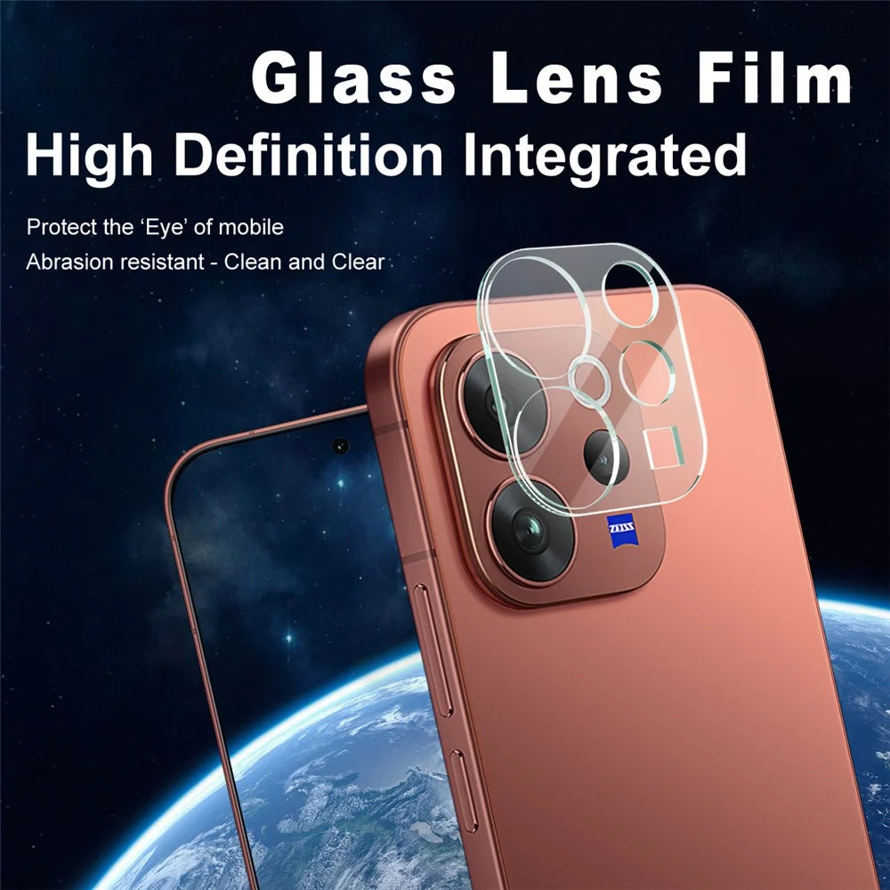 IMAK For vivo V70 5G  /  V70 Elite 5G Tempered Glass Full Cover Camera Lens Protector + Acrylic Lens Cap - Transparent - 2