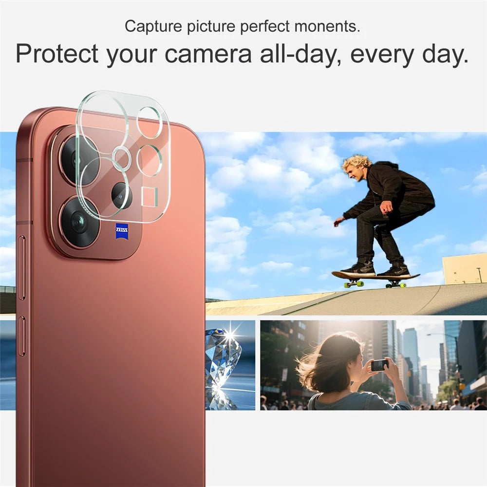 IMAK For vivo V70 5G  /  V70 Elite 5G Tempered Glass Full Cover Camera Lens Protector + Acrylic Lens Cap - Transparent - 4