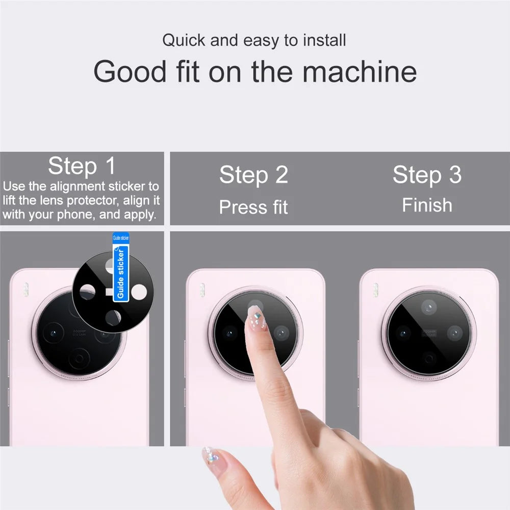 IMAK For vivo Y500 Pro 5G Camera Lens Protector Tempered Glass HD Clear Full Cover Lens Film - Black - 6