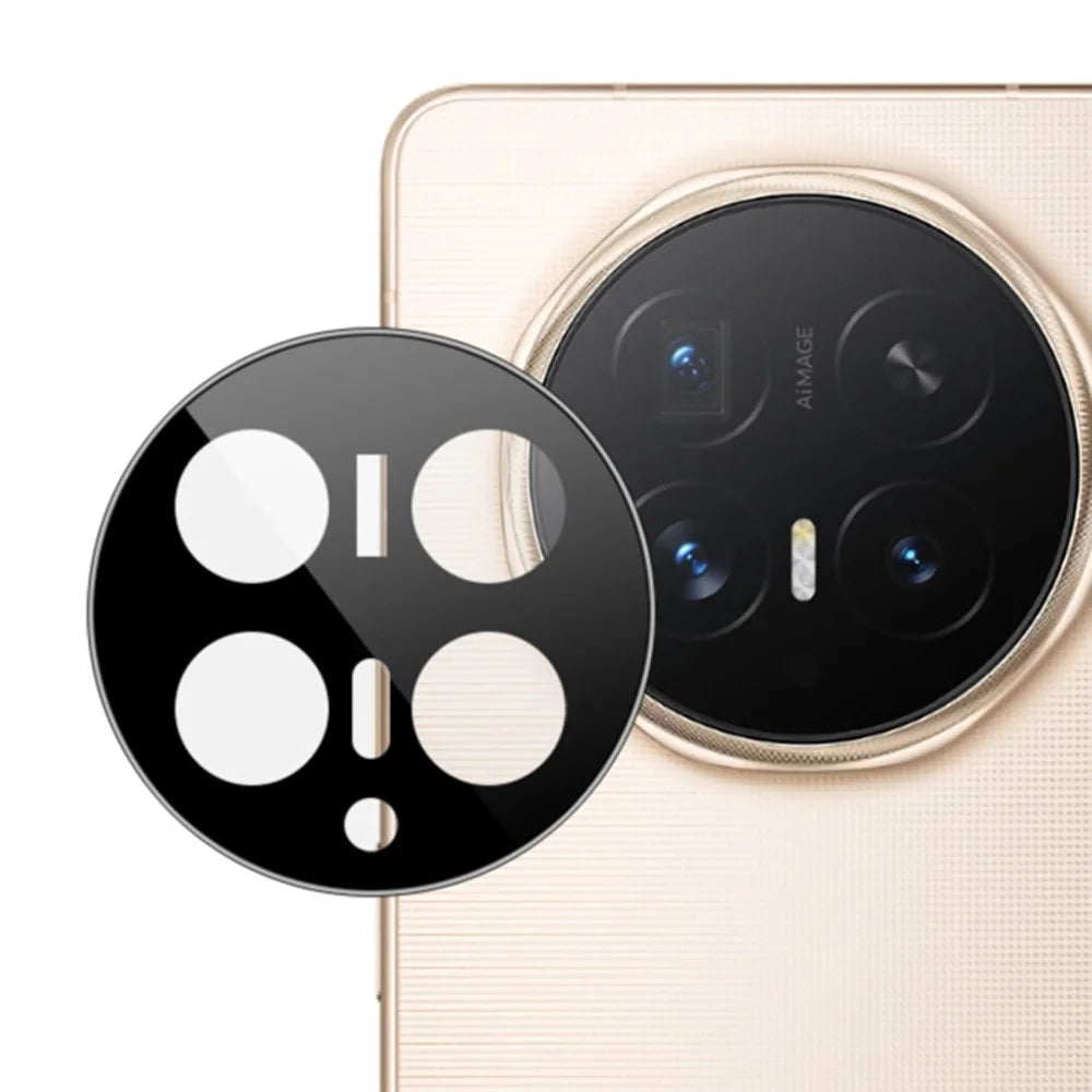 IMAK For Honor Magic V6 5G Camera Lens Protector Tempered Glass HD Clear Full Cover Lens Film - Black - 1