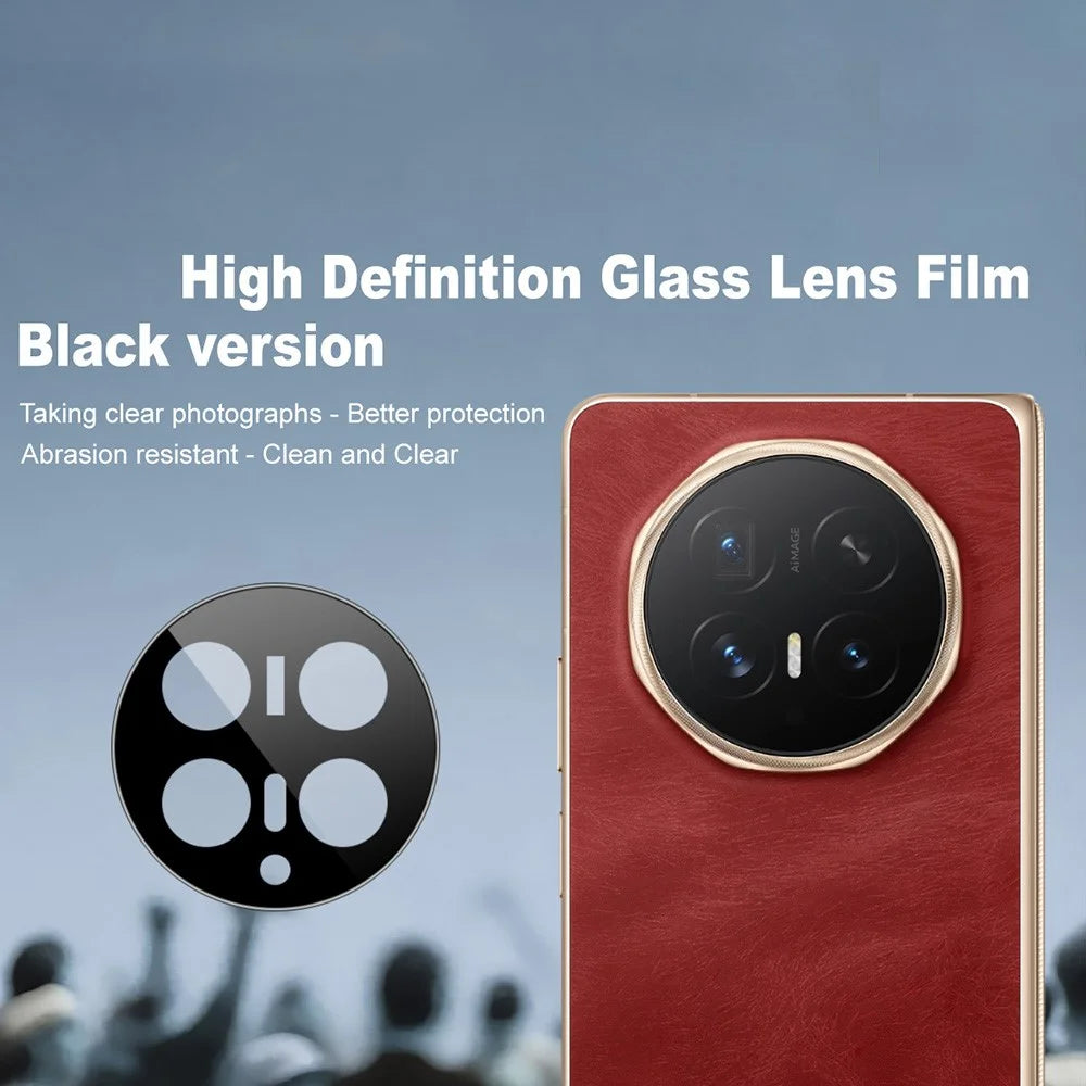IMAK For Honor Magic V6 5G Camera Lens Protector Tempered Glass HD Clear Full Cover Lens Film - Black - 2