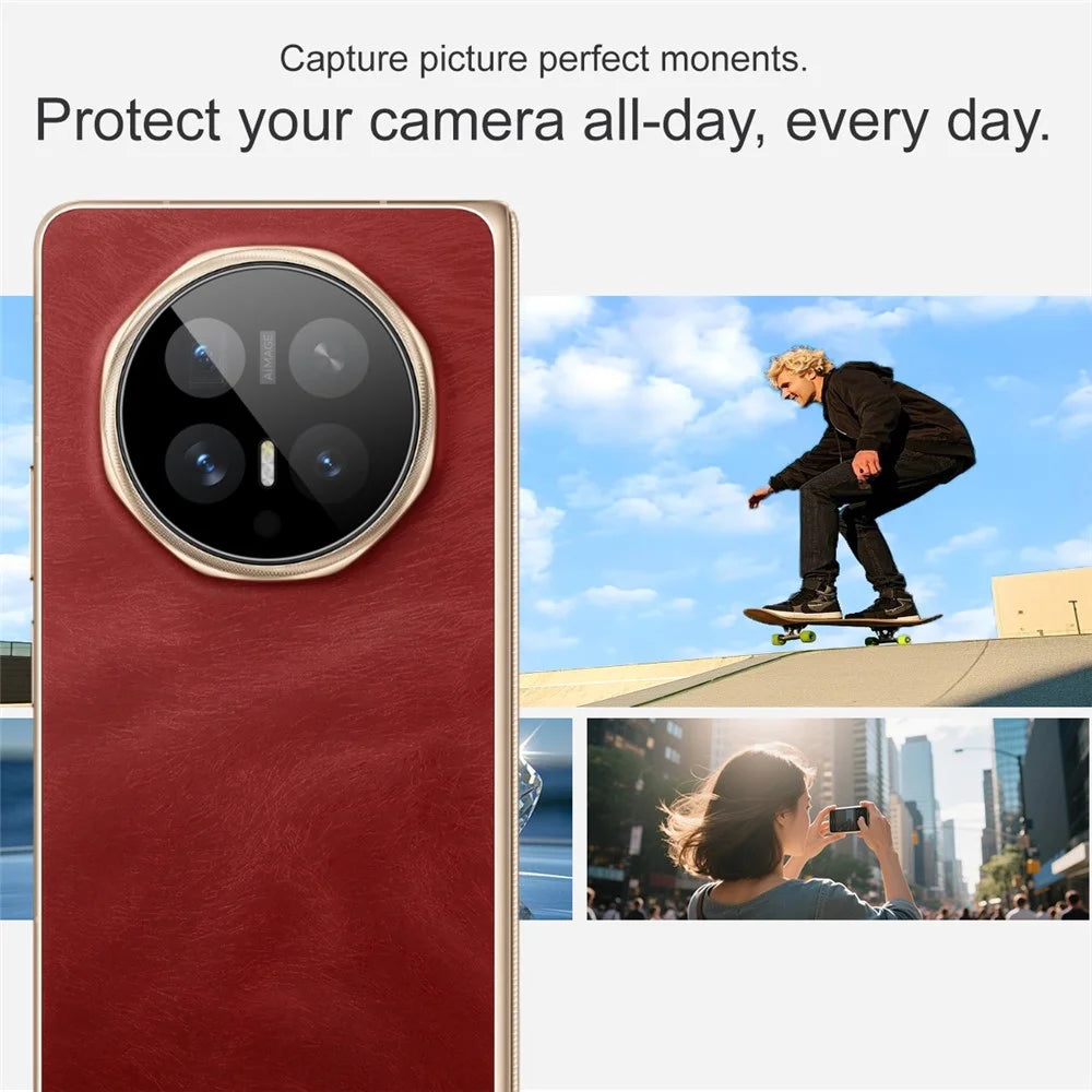 IMAK For Honor Magic V6 5G Camera Lens Protector Tempered Glass HD Clear Full Cover Lens Film - Black - 4