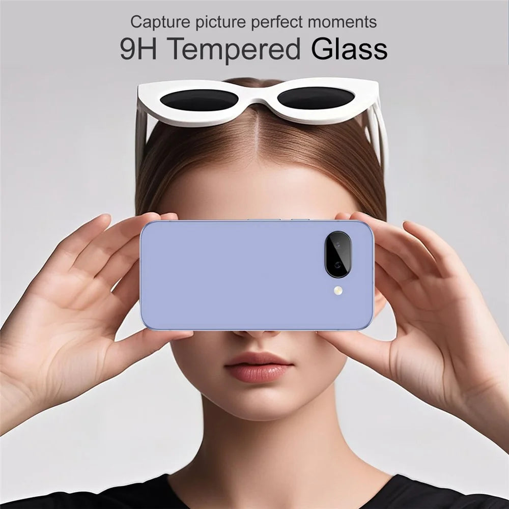 IMAK For Google Pixel 10a Camera Lens Protector Tempered Glass HD Clear Full Cover Lens Film - Black - 3
