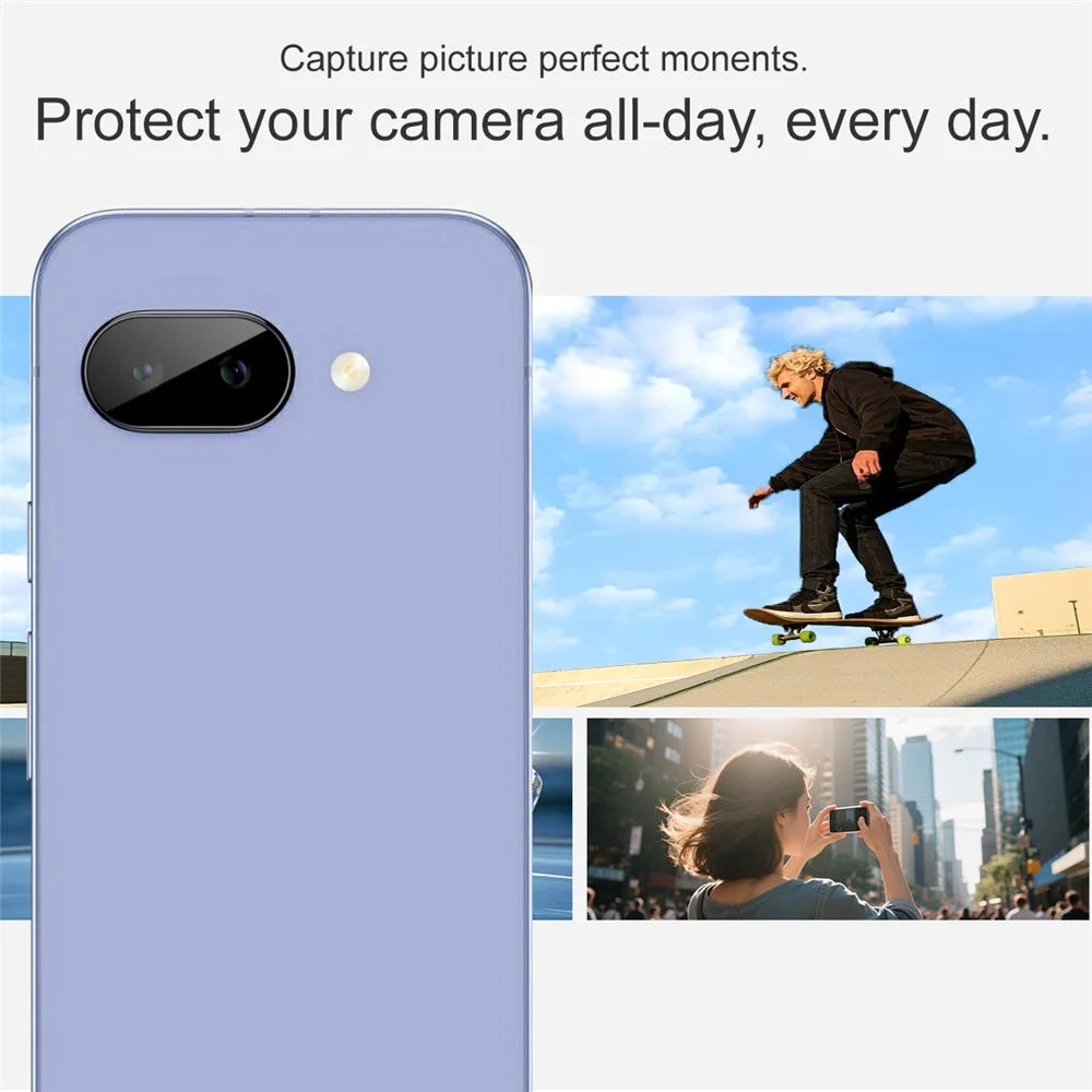 IMAK For Google Pixel 10a Camera Lens Protector Tempered Glass HD Clear Full Cover Lens Film - Black - 4