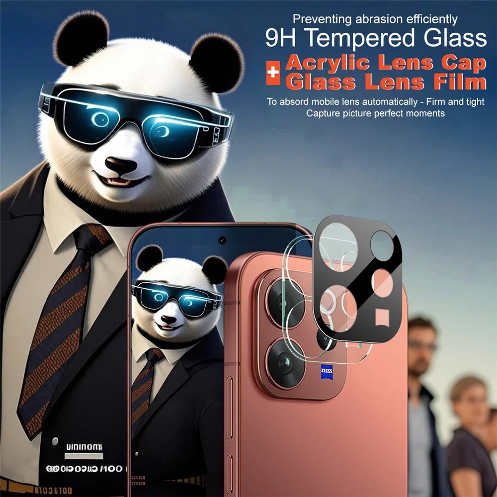 IMAK For vivo V70 5G  /  V70 Elite 5G Tempered Glass Full Cover Lens Film + Acrylic Cap - Black - 3