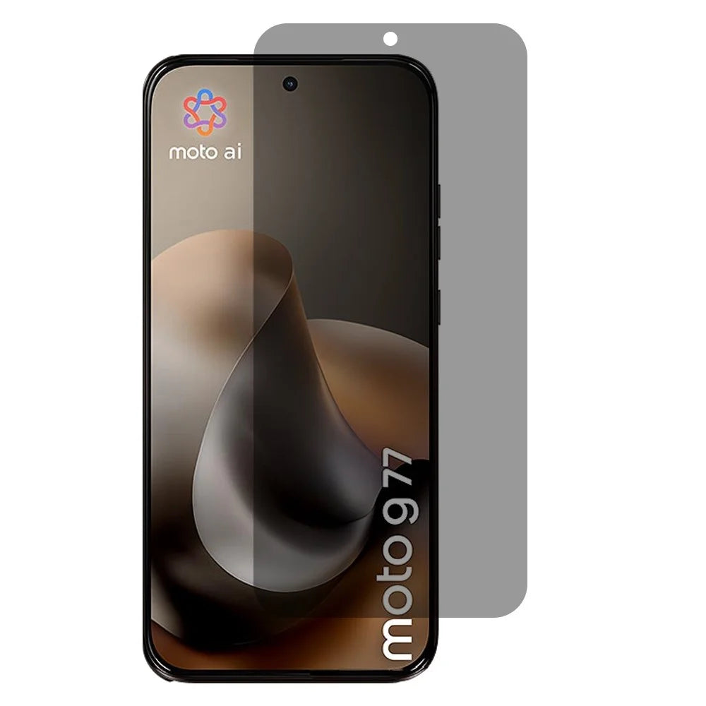 For Motorola Moto G87 5G / G77 5G / G67 5G 2.5D Arc Edge Anti Spy Full Screen Protector Full Glue High Aluminium-silicon Glass Film - Black - 1