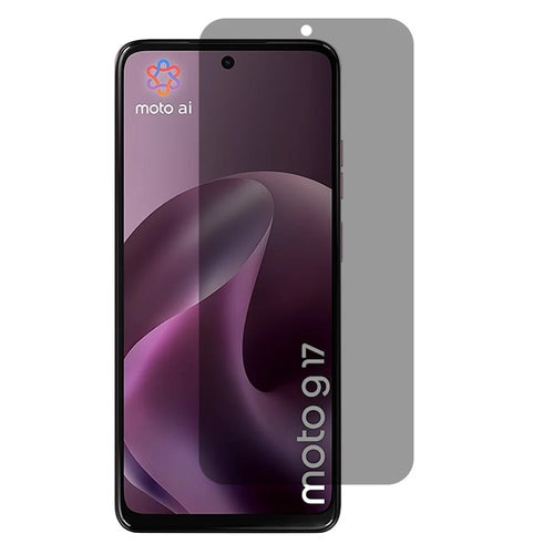 For Motorola Moto G17 Power 4G / G17 4G / G15 4G / G15 Power 4G 2.5D Arc Edge Anti Spy Full Screen Protector Full Glue High Aluminium-silicon Glass Film - Black - 1