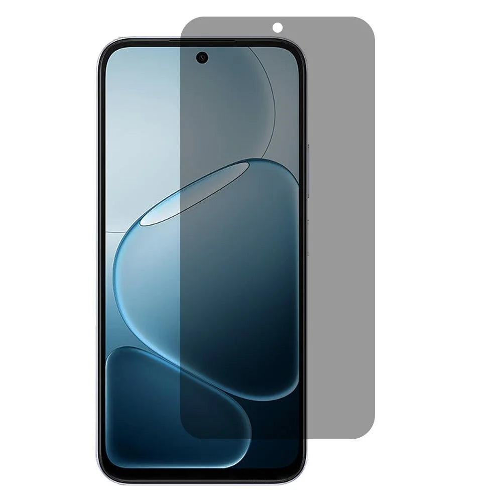For Oppo K14x 5G 2.5D Arc Edge Anti Spy Full Screen Protector Full Glue High Aluminium-silicon Glass Film - Black - 1