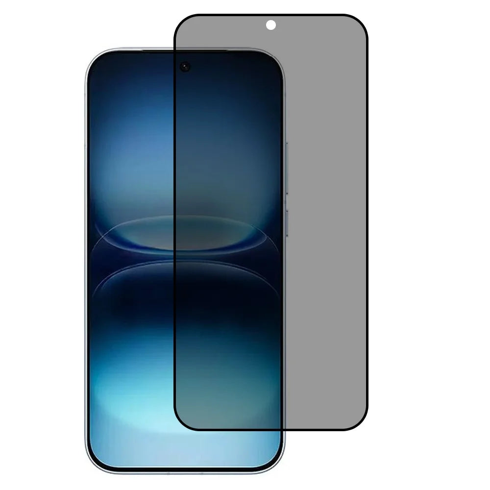 For vivo iQOO 15R Anti-Spy Full Screen Protector Silk Printing Full Glue Privacy High Aluminium-silicon Glass Film (Fingerprint Unlock) - 1