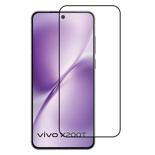 For vivo X200T 5G Full Screen Protector Silk Printing Full Glue HD Clear Screen Film - Black - 1
