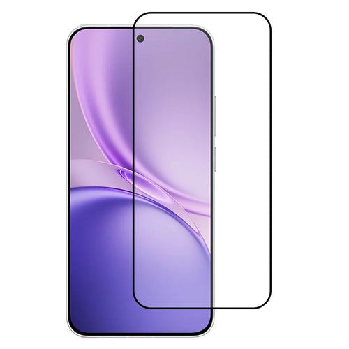 For vivo X300 FE 5G Full Screen Protector Silk Printing Full Glue HD Clear Screen Film - Black - 1