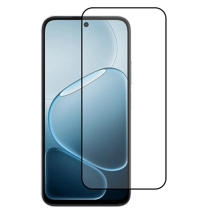 For Oppo K14x 5G Full Screen Protector Silk Printing Full Glue HD Clear Screen Film - Black - 1