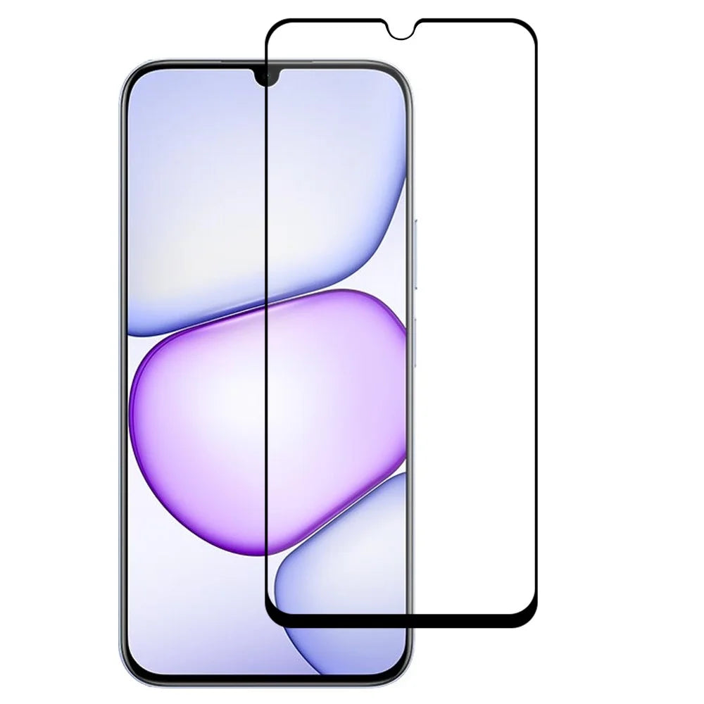 For Realme C83 5G / C100 5G Full Screen Protector Silk Printing Full Glue HD Clear Screen Film - Black - 1