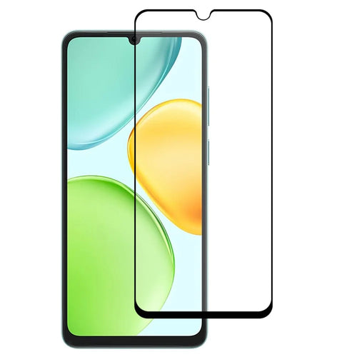 For Honor X6d 5G Full Screen Protector Silk Printing Full Glue HD Clear Screen Film - Black - 1