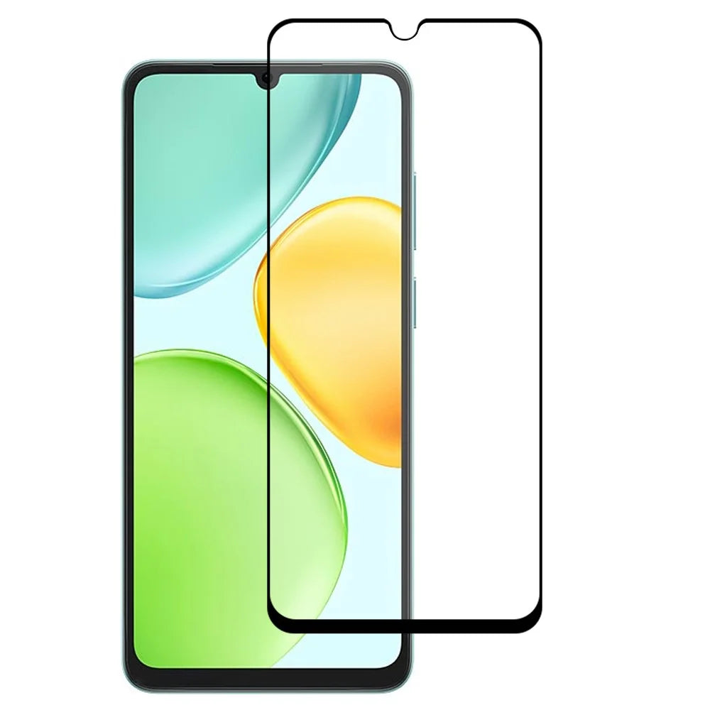 For Honor X6d 5G Full Screen Protector Silk Printing Full Glue HD Clear Screen Film - Black - 1