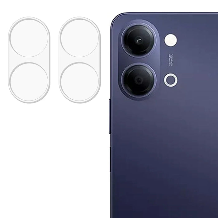 2Pcs For vivo Y05 4G Full Coverage Camera Lens Protector 3D Arc Edge Anti-Scratch Tempered Glass Lens Film - Transparent - 1