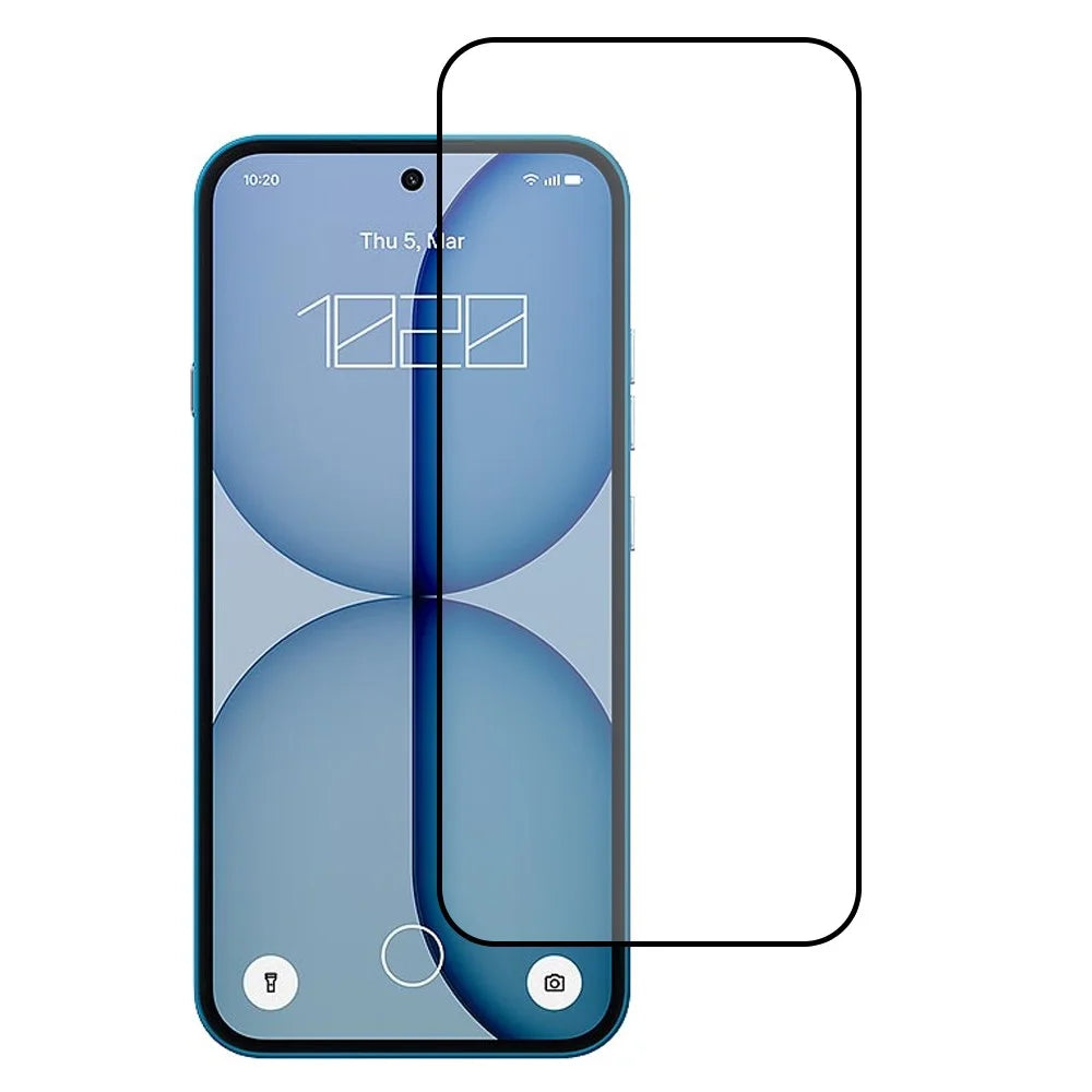 For Nothing Phone (4a) Screen Protector Silk Printing Full Glue Full Coverage Tempered Glass Screen Film - 1
