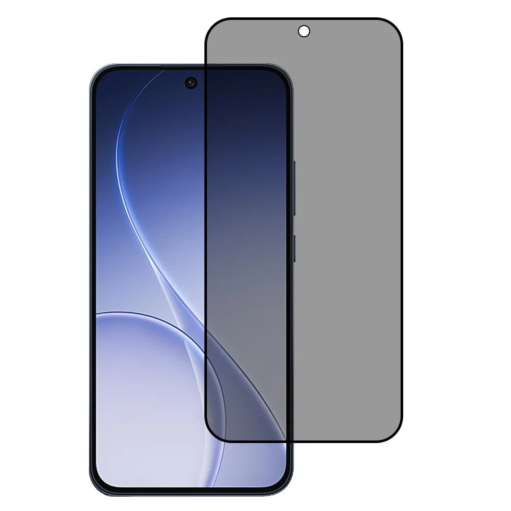 For Oppo Reno15 F 5G Anti-Peep Tempered Glass Full Covering Silk Printing Screen Protector - 1
