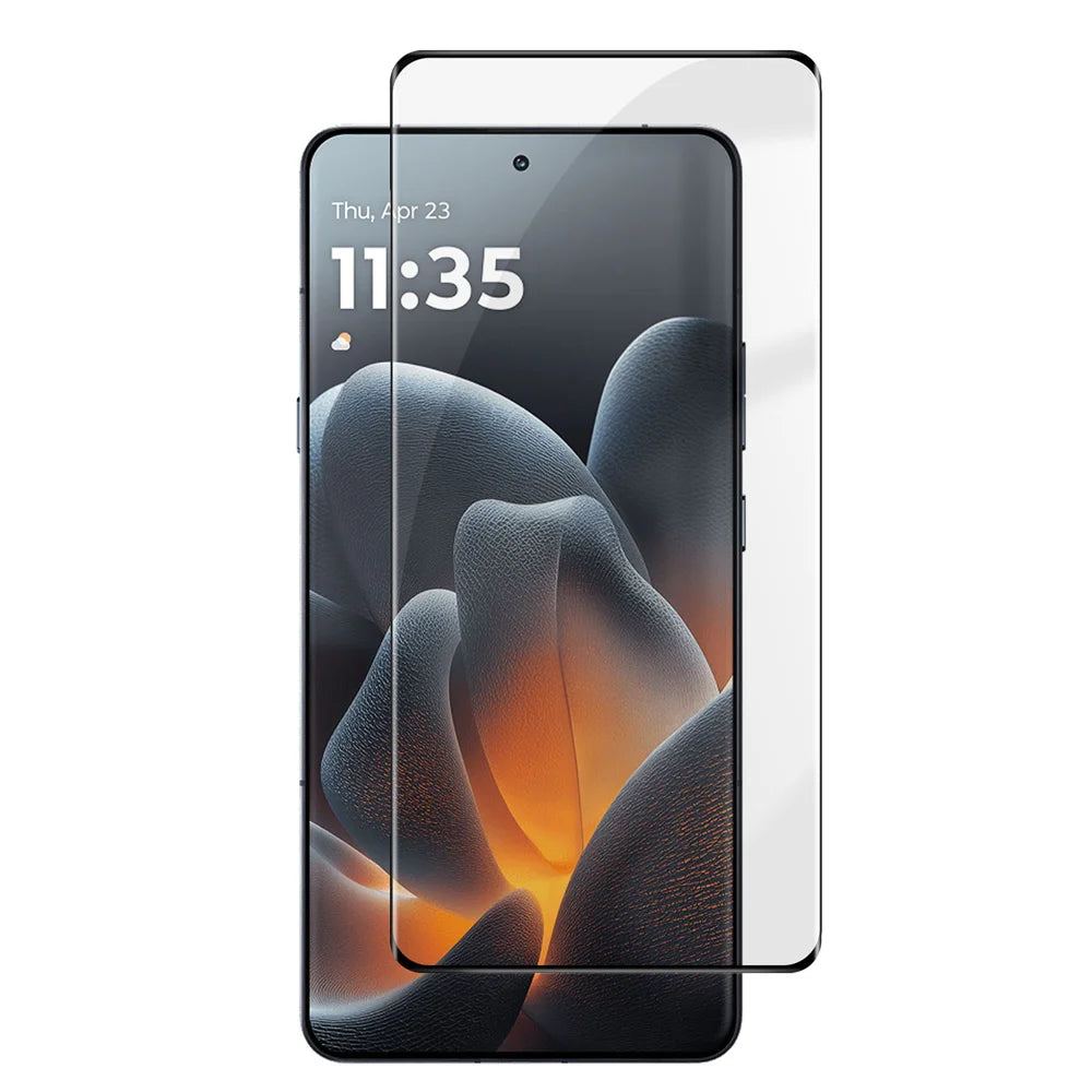 For Motorola Signature 5G / Moto X70 Air Pro 5G HD Full Screen Protector Silk Printing Black Edge High Aluminium-silicon Glass Film - As Shown - 1