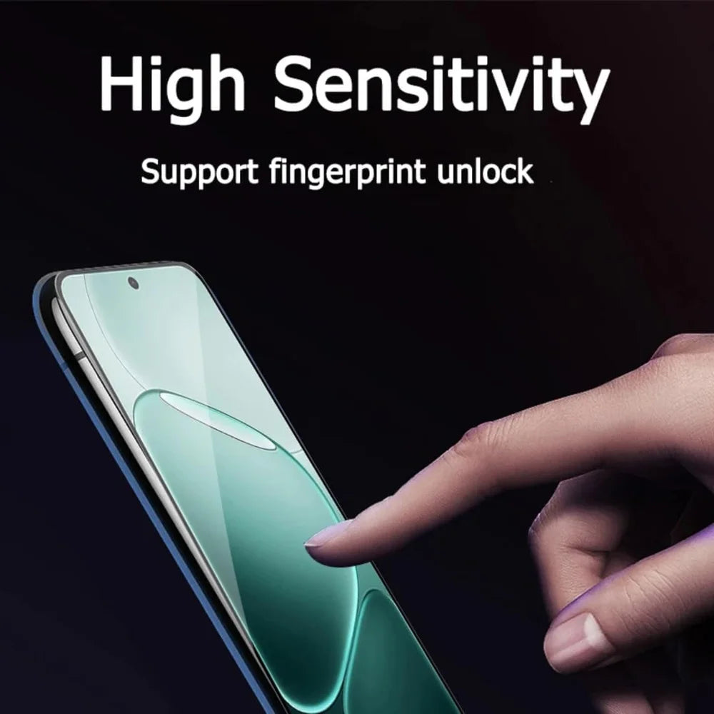 For Oppo A6 5G HD Full Screen Protector Silk Printing Black Edge High Aluminium-silicon Glass Film - As Shown - 4