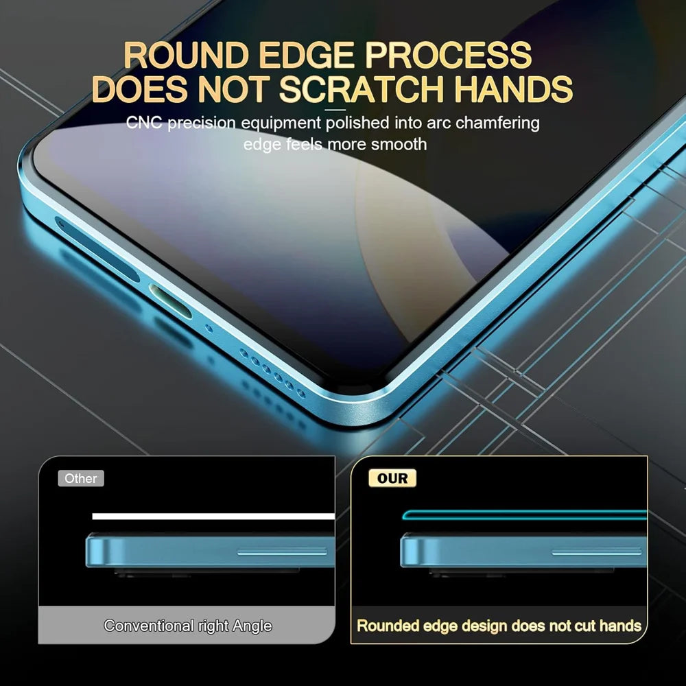 For Oppo Reno15 Pro Max 5G (Global) Anti Spy Privacy Full Screen Protector Black Edge High Aluminium-silicon Glass Film - As Shown - 7