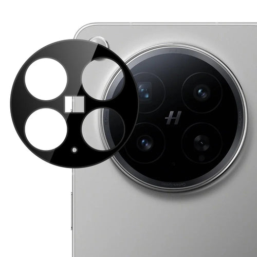 For Oppo Find N6 5G Tempered Glass Lens Protector Silk Printing Camera Lens Film - Black - 1