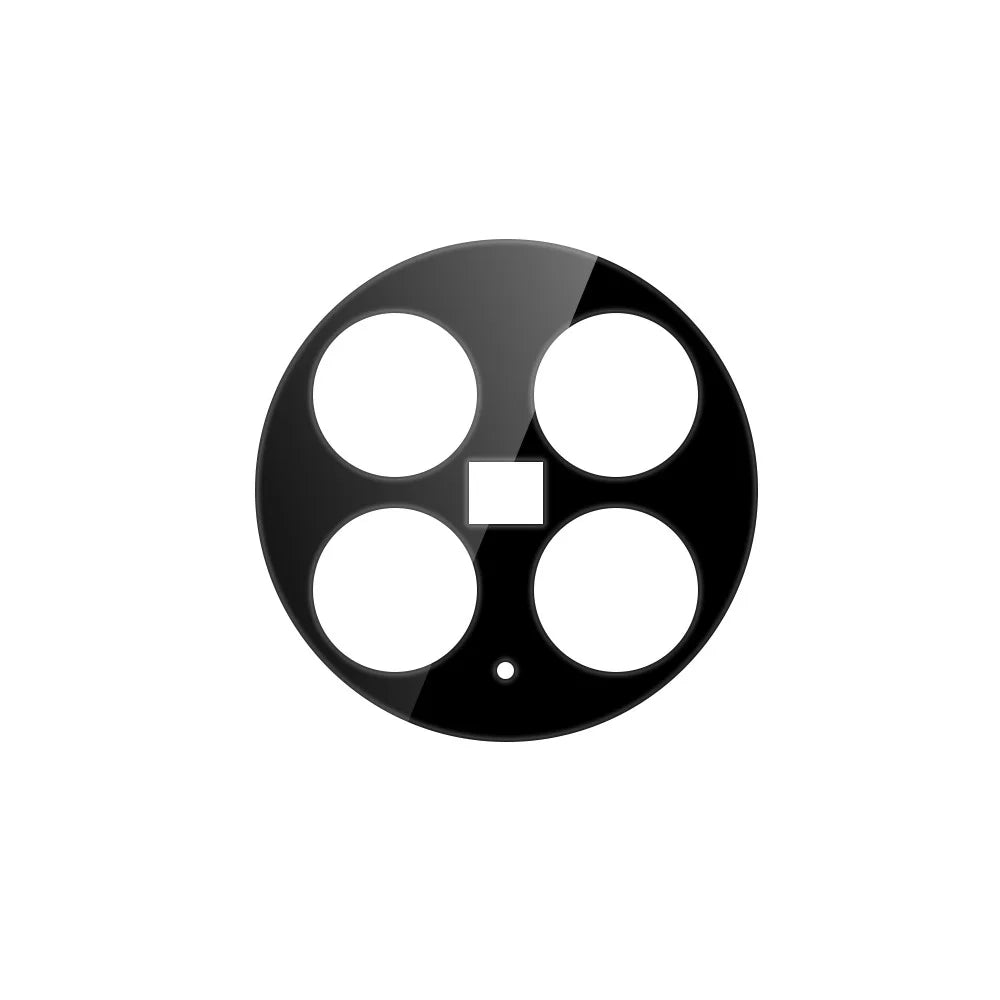 For Oppo Find N6 5G Tempered Glass Lens Protector Silk Printing Camera Lens Film - Black - 2