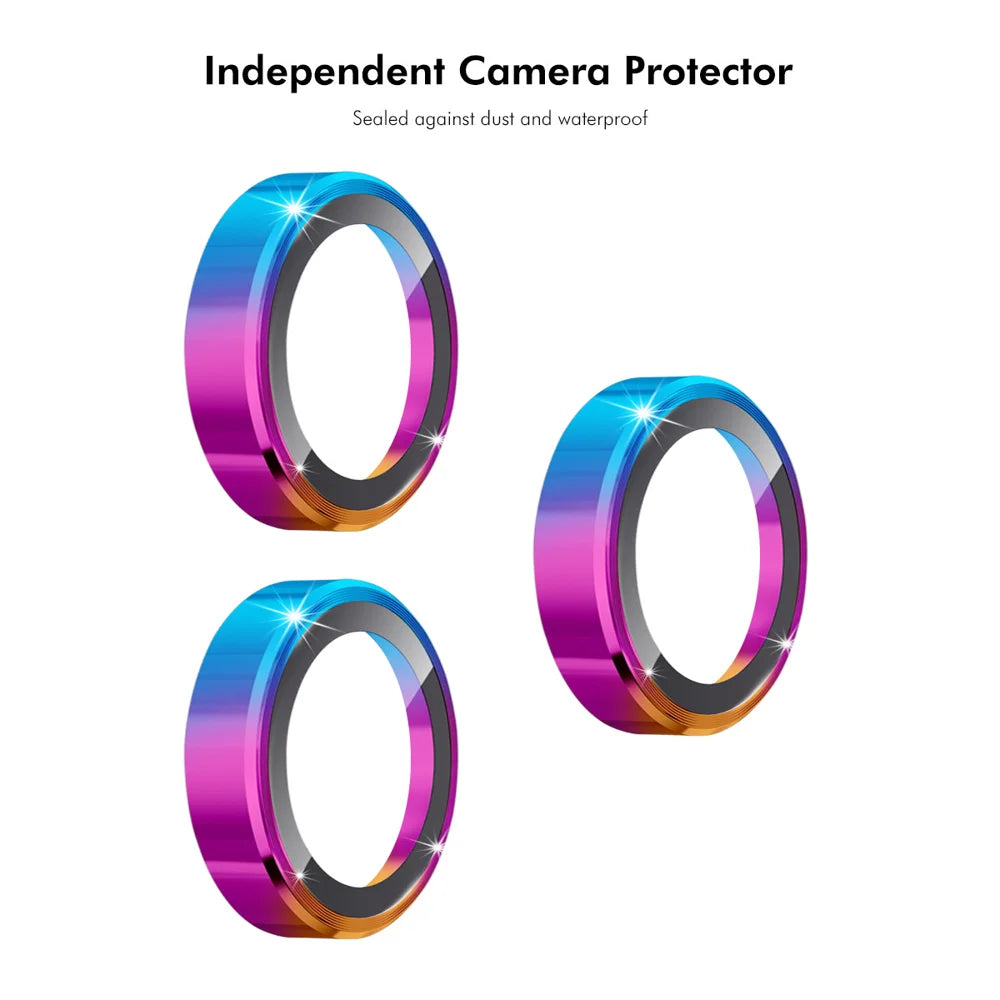 ENKAY HAT PRINCE For Honor 600 5G Camera Lens Protector Metal Ring Lens Film - Black - 6