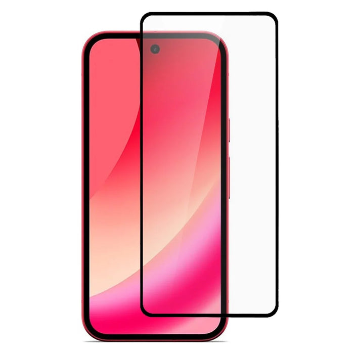 For Google Pixel 10a Full Screen Protector Full Glue Silk Printing Tempered Glass Screen Film - Black - 1