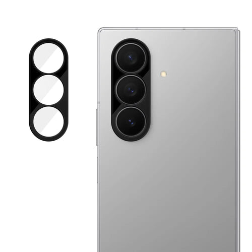 For Samsung Galaxy Z Fold7 5G Full Cover Camera Lens Protector Silk Print HD Anti Fingerprint AR Tempered Glass Lens Film - Black - 1