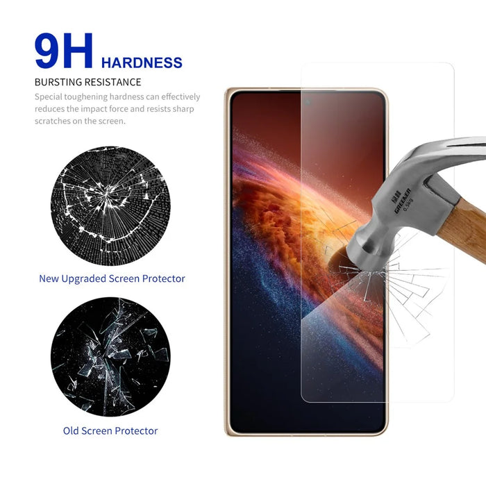 RURIHAI 10Pcs For Honor Magic V6 5G Screen Protector Electroplating Anti-Fingerprint Coating High Aluminium-silicon Glass Film - Transparent - 3