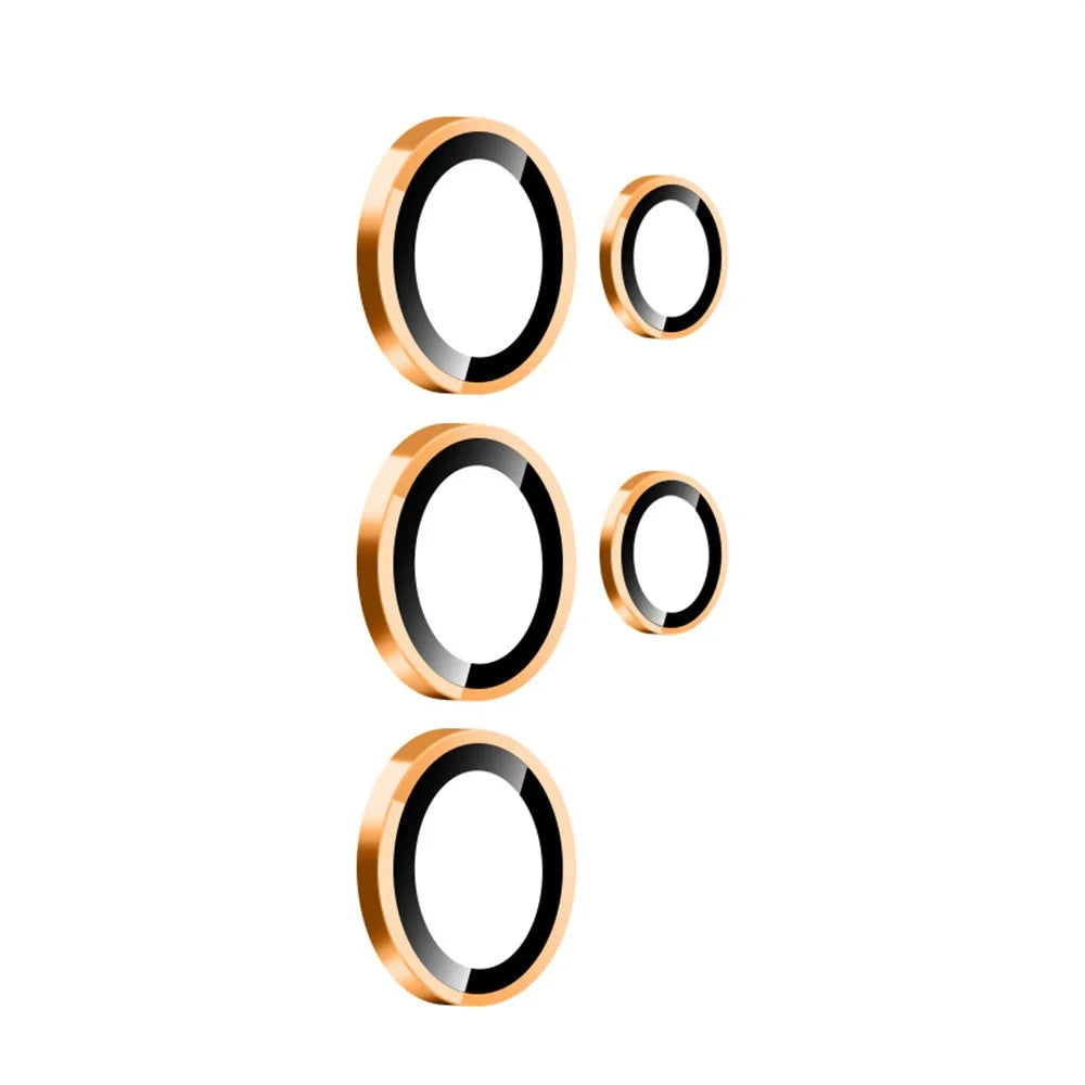 RURIHAI For Samsung Galaxy S26 Ultra Camera Lens Protector Tempered Glass Metal Ring Lens Film - Orange - 3