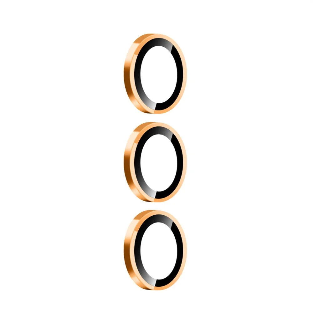 RURIHAI For Samsung Galaxy S26  /  S26+ Camera Lens Protector Tempered Glass Metal Ring Lens Film - Orange - 3