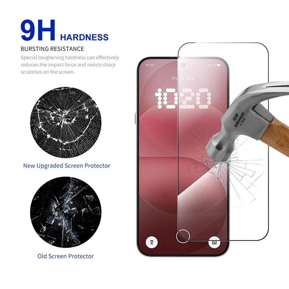 RURIHAI For Nothing Phone (4a) Pro Screen Protector High Aluminum-Silicon Glass Phone Screen Film - 3