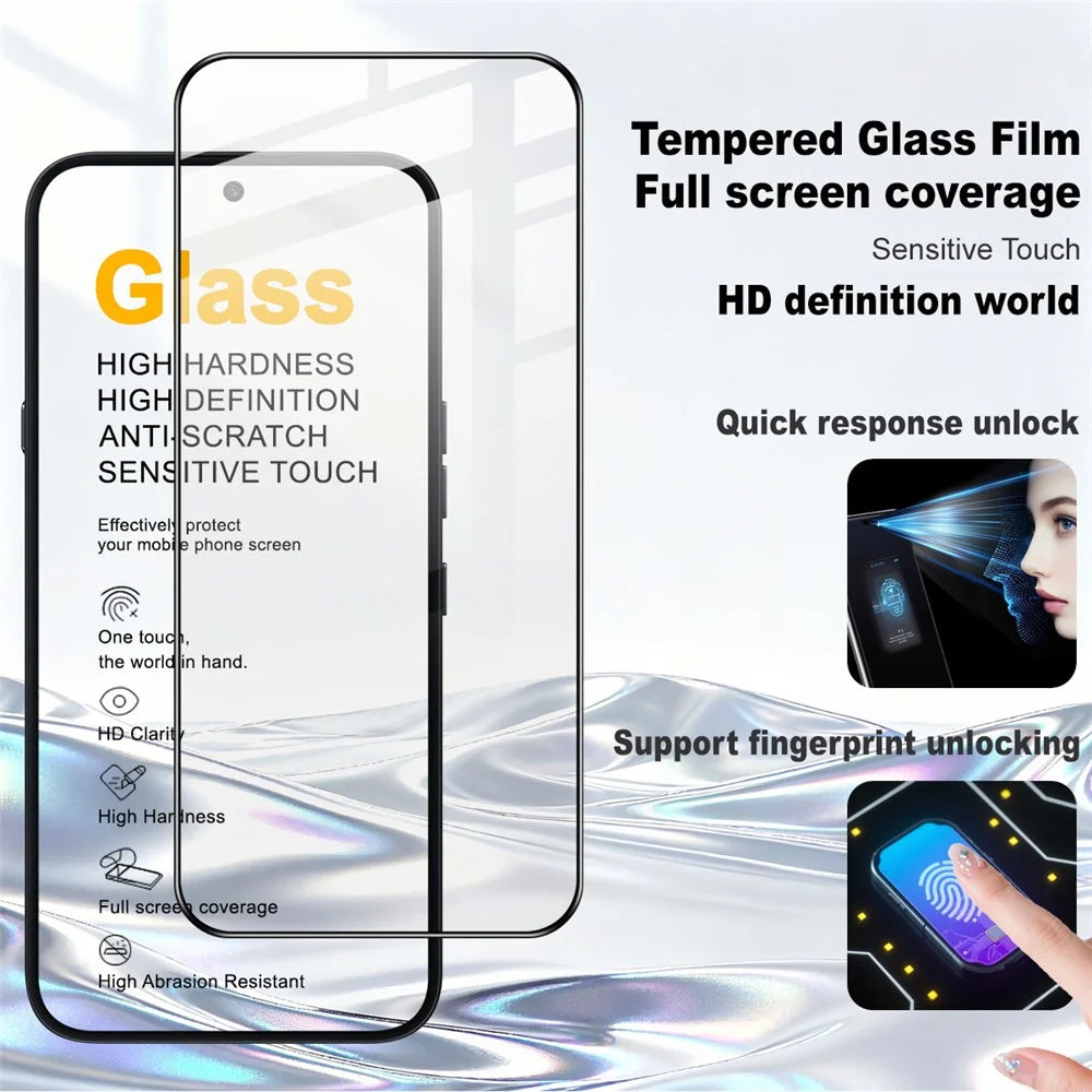IMAK Pro+ Series For Nothing Phone (4a) Pro Screen Protector Full Coverage Tempered Glass Film (Fingerprint Unlock) - Transparent - 2
