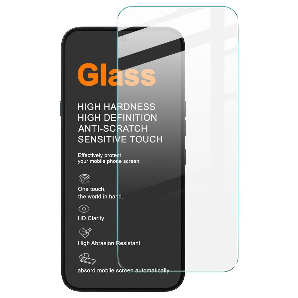 IMAK H Series For Nothing Phone (4a) Pro Screen Protector Tempered Glass Film (Not Complete Coverage) (Fingerprint Unlock) - Transparent - 1