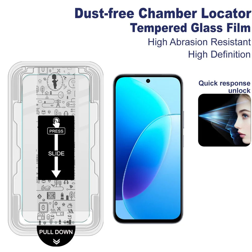 IMAK H Series For vivo Y500i 5G / T5x 5G / Y51 Pro 5G / Oppo K14x 5G / K14 5G / A6 4G / A6s 4G / A6t 4G / A6t Pro 4G / A6x 5G / A6x 4G Tempered Glass Screen Protector Film with Dust-free Installation Tool - Transparent - 3