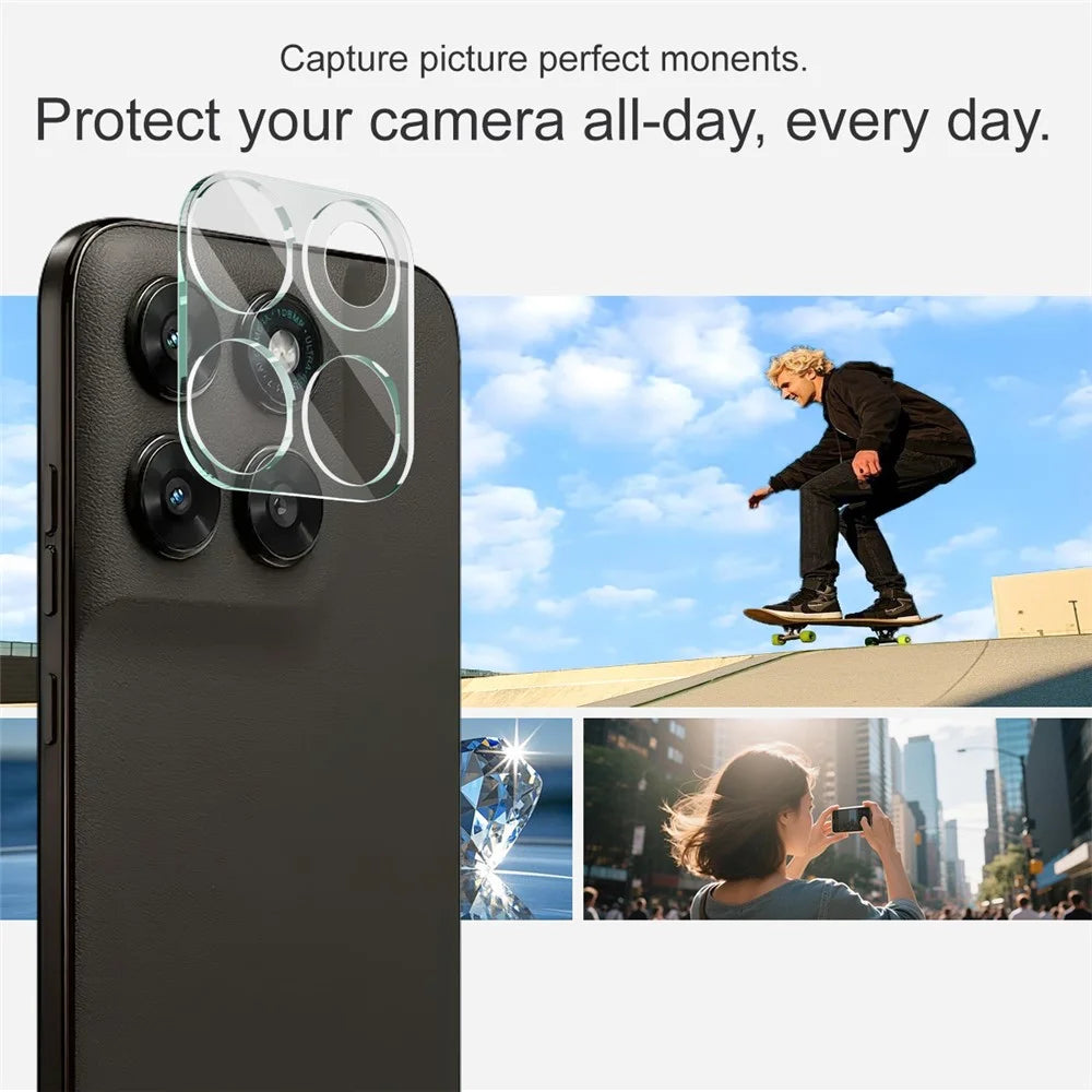 IMAK For Motorola Moto G87 5G / G77 5G / G67 5G / G Max 5G Tempered Glass Full Cover Camera Lens Protector + Acrylic Lens Cap - Transparent - 4
